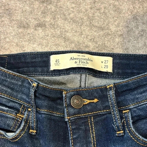 Abercrombie & Fitch Dark Blue Skinny Jeans - Picture 7 of 12